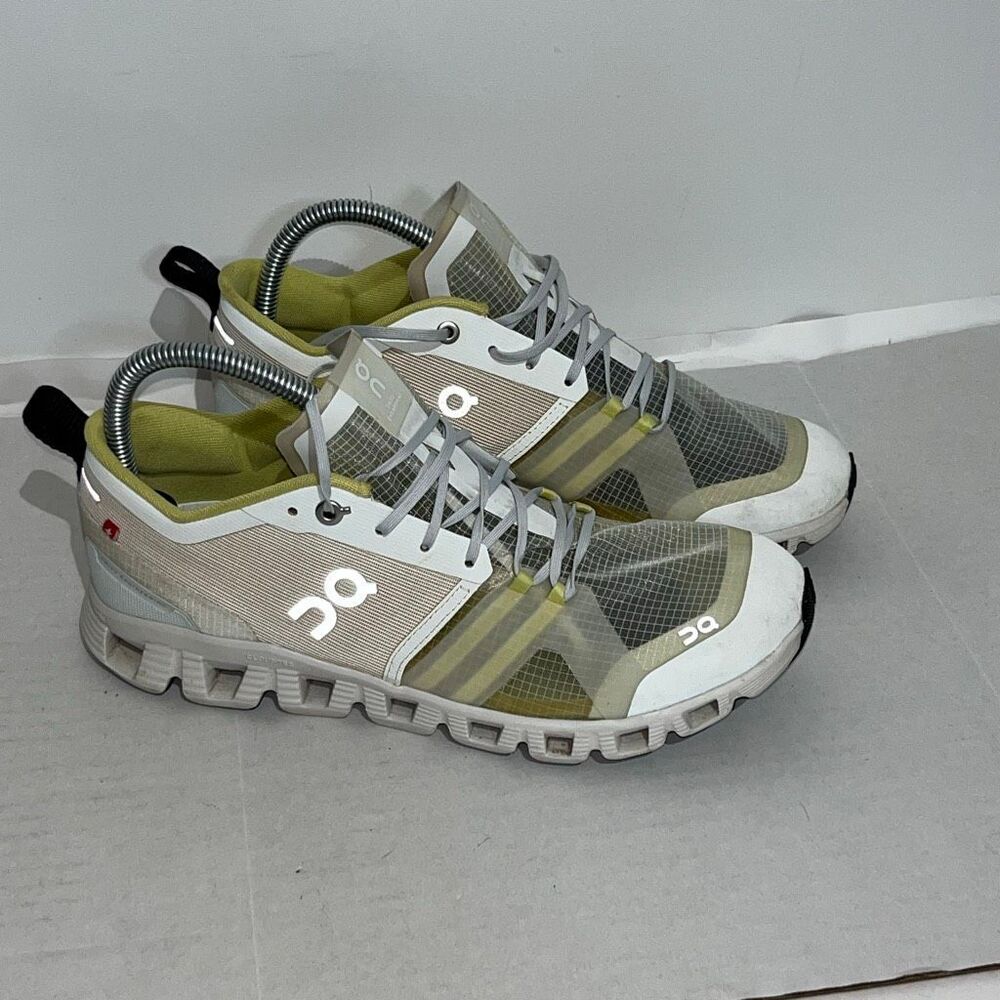 On Cloud X Shift Women's White Matcha Mesh Low Top Running Athletic Shoes Size 9